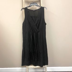 Eileen Fisher Linen Blend Sleeveless Black Dress